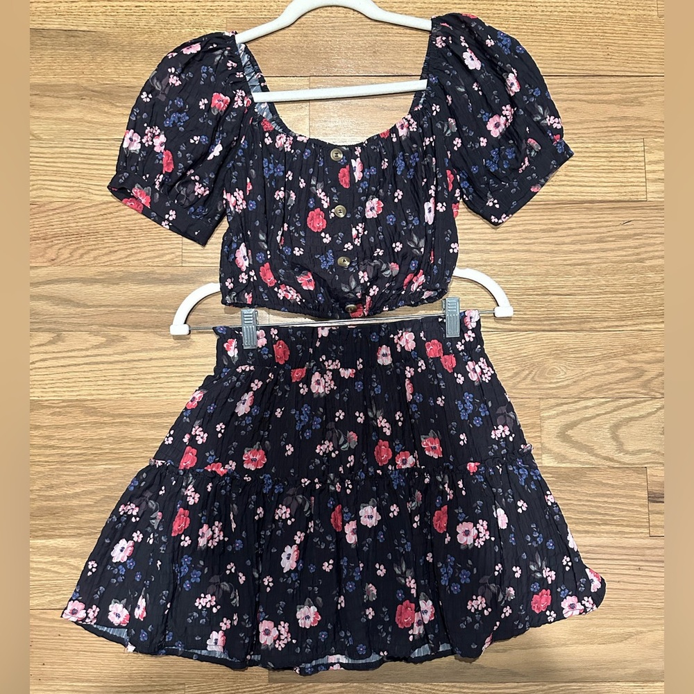 Floral Skirt & Top Set